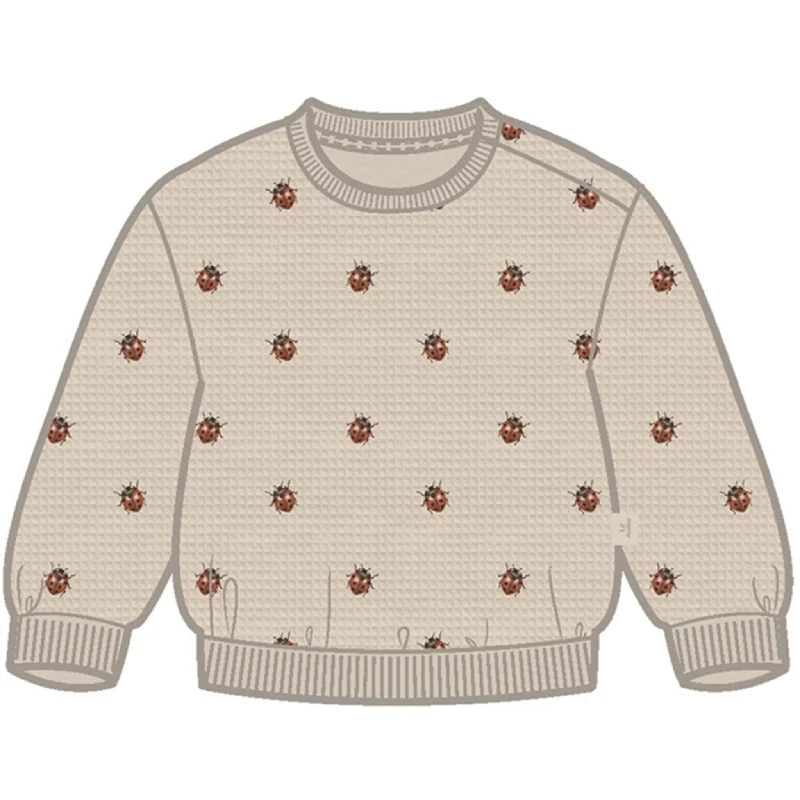 Lil'Atelier Whitecap Gray Ladybugs Ronja Sweatshirt