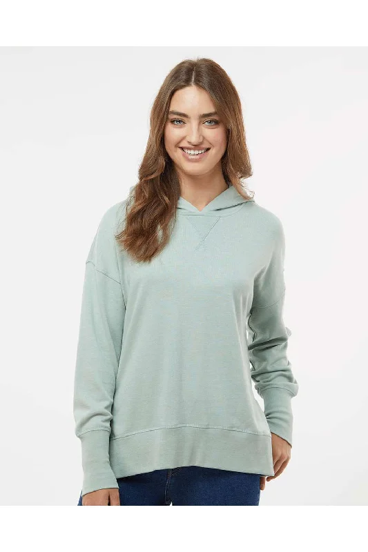 MV Sport Womens French Terry Hooded Sweatshirt Hoodie - Greenstone