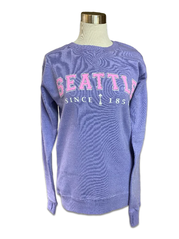 Applique Seattle Crew Sweatshirt