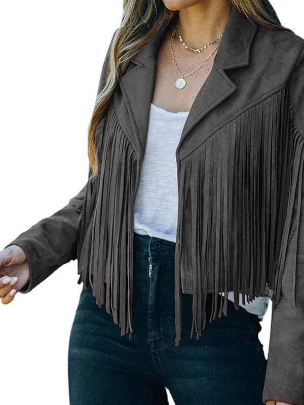 High-Quality Fringe Suede Jacket