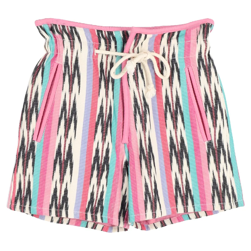 Isabel Marant Étoile Inima Ikat Jacquard Shorts in Pink Cotton