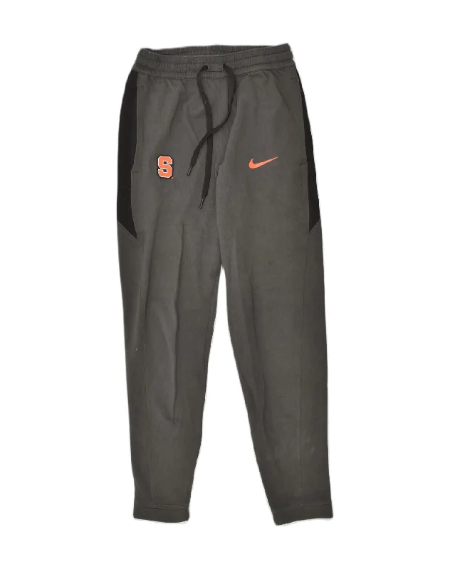 NIKE Womens Dri Fit Tracksuit Trousers Joggers UK 10 Small Grey Polyester