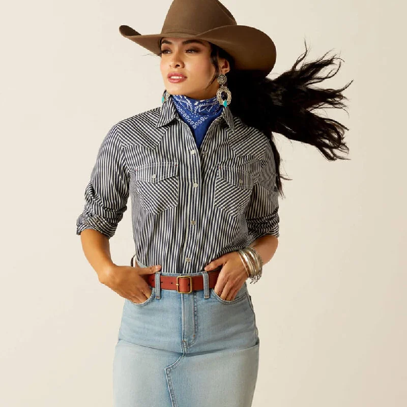 Ariat P30418 Women's Railroad Stripe Western Shirt