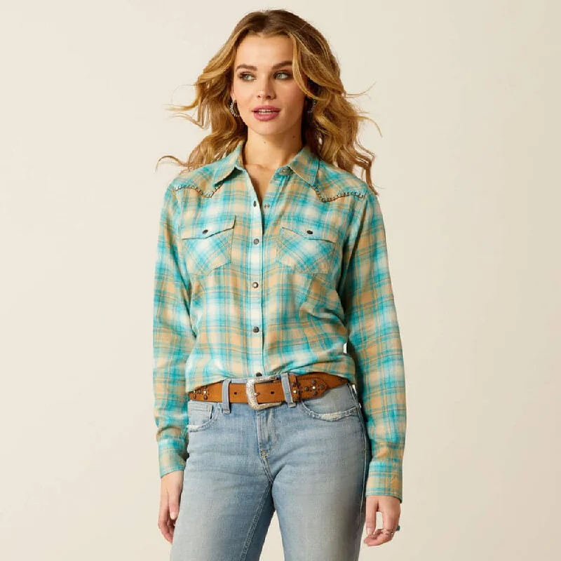 Ariat P30419 Women's Roping Plaid Western Shirt