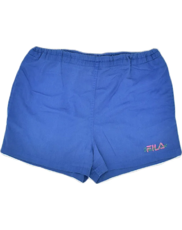 FILA Womens Sport Shorts IT 50 XL W38 Blue Cotton