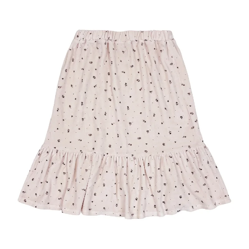 Buho Cream Pink Velvet Cuore Skirt