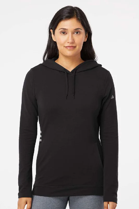 Adidas Womens Hooded Sweatshirt Hoodie w/ Pockets - Black - Closeout