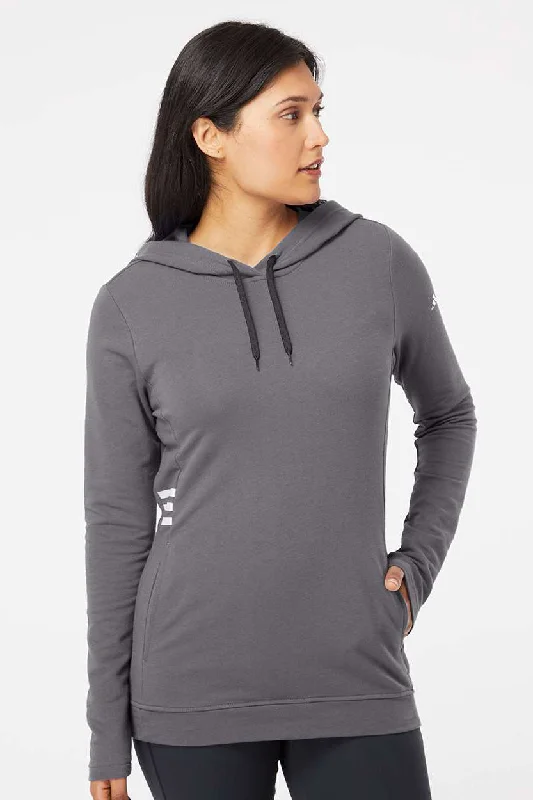 Adidas Womens Hooded Sweatshirt Hoodie w/ Pockets - Grey - Closeout