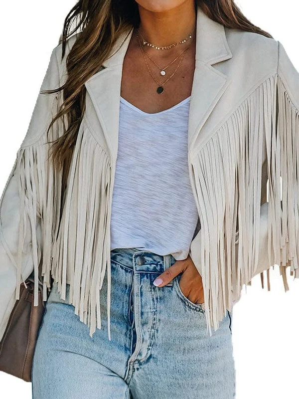 All-Season Fringe Suede Jacket