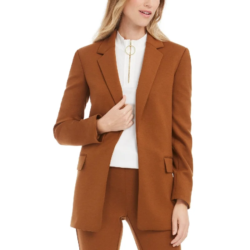 Calvin Klein Women's Open-Front Blazer Brown Size 2