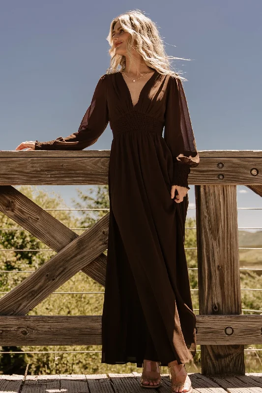 Olivia Maxi Dress | Dark Brown