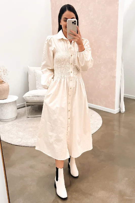 Adella Midi Dress Cream