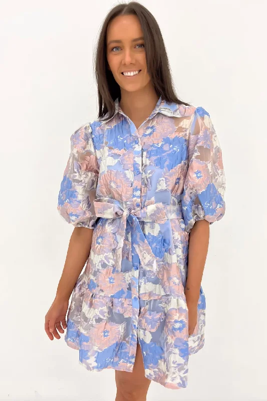 Annabelle Mini Dress Blue Floral