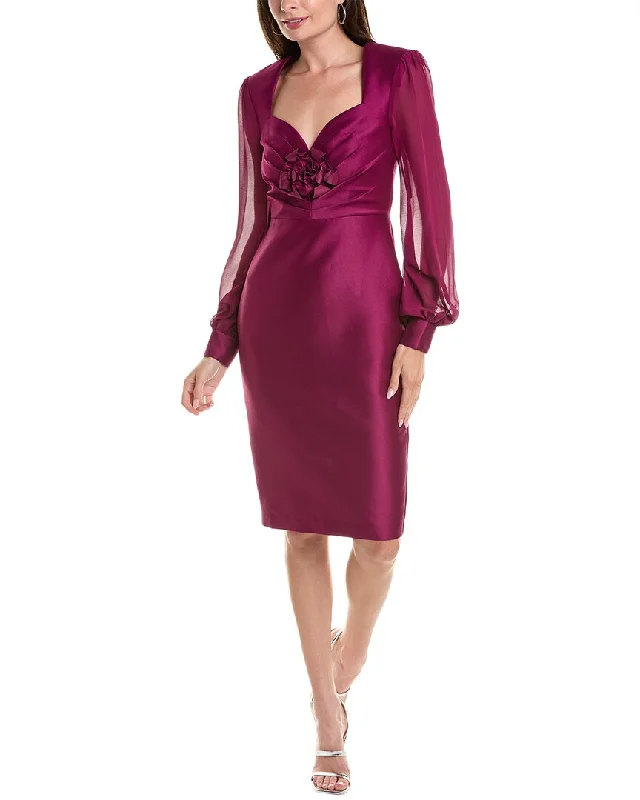 Badgley Mischka Rose Sheath Cocktail Dress