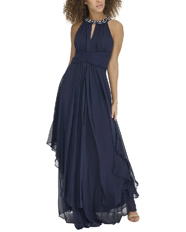 Eliza J Solid Gown