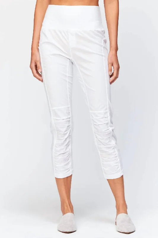 High Waist Jetter Pants In White