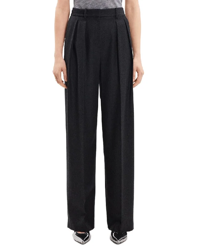 Theory Double Pleat Wool Pant