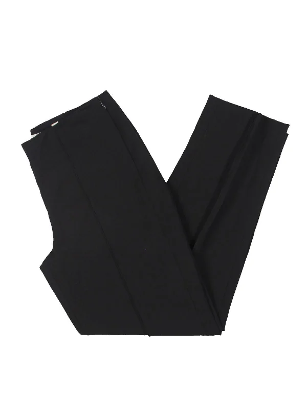 Womens High Rise Pintuck Trouser Pants